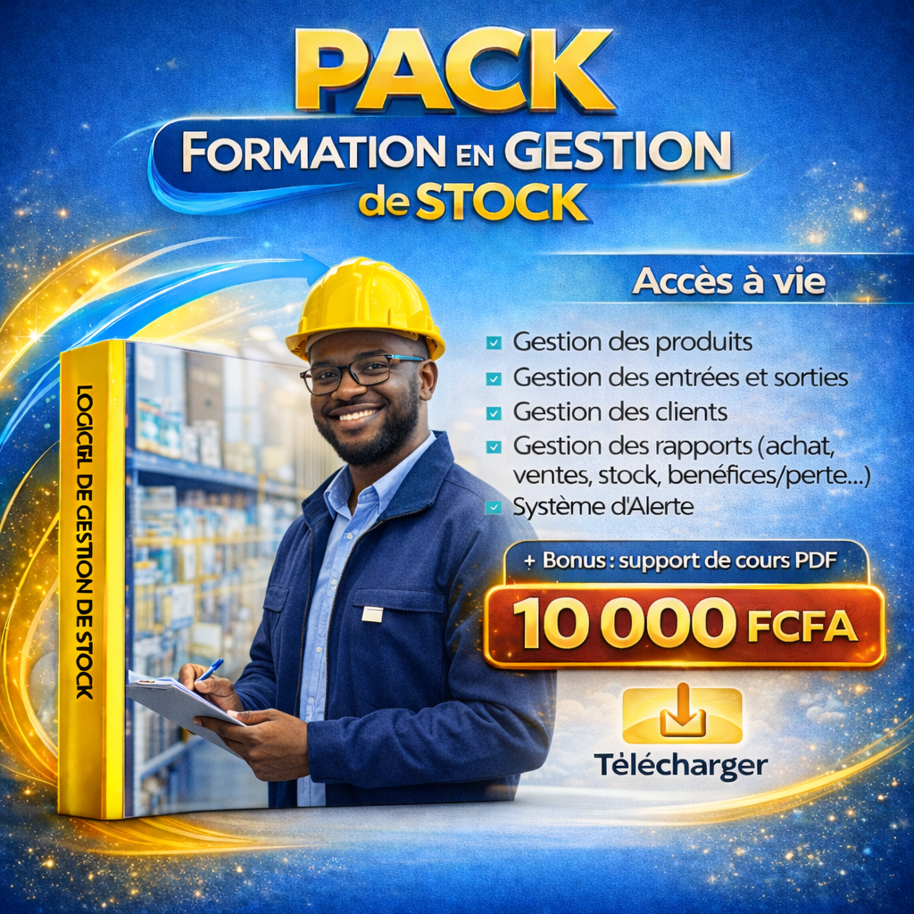 STOCKIFY, GEREZ MIEUX, VENDEZ PLUS ET  DEVENEZ EXPERT EN GESTION DES STOCKS
