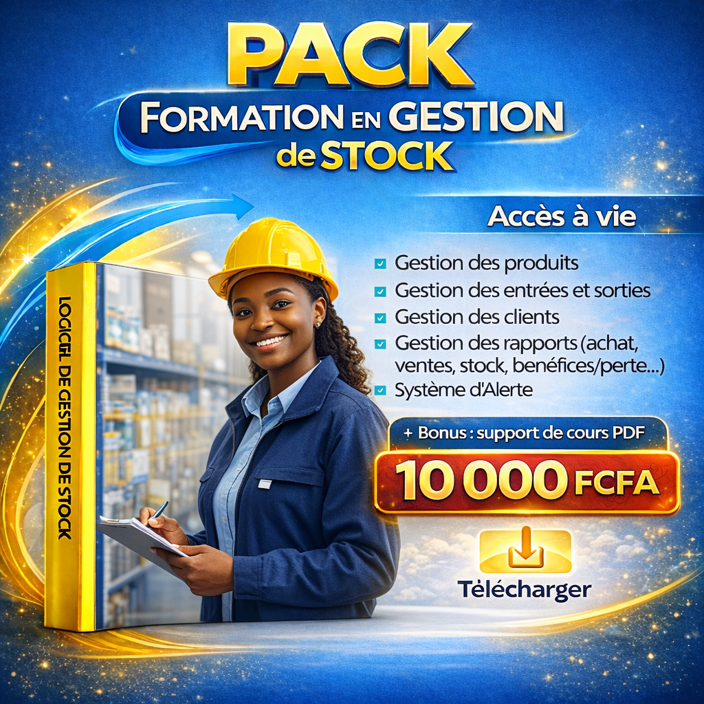 STOCKIFY, GEREZ MIEUX, VENDEZ PLUS ET  DEVENEZ EXPERT EN GESTION DES STOCKS